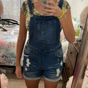 Jean Short Jumpsuit